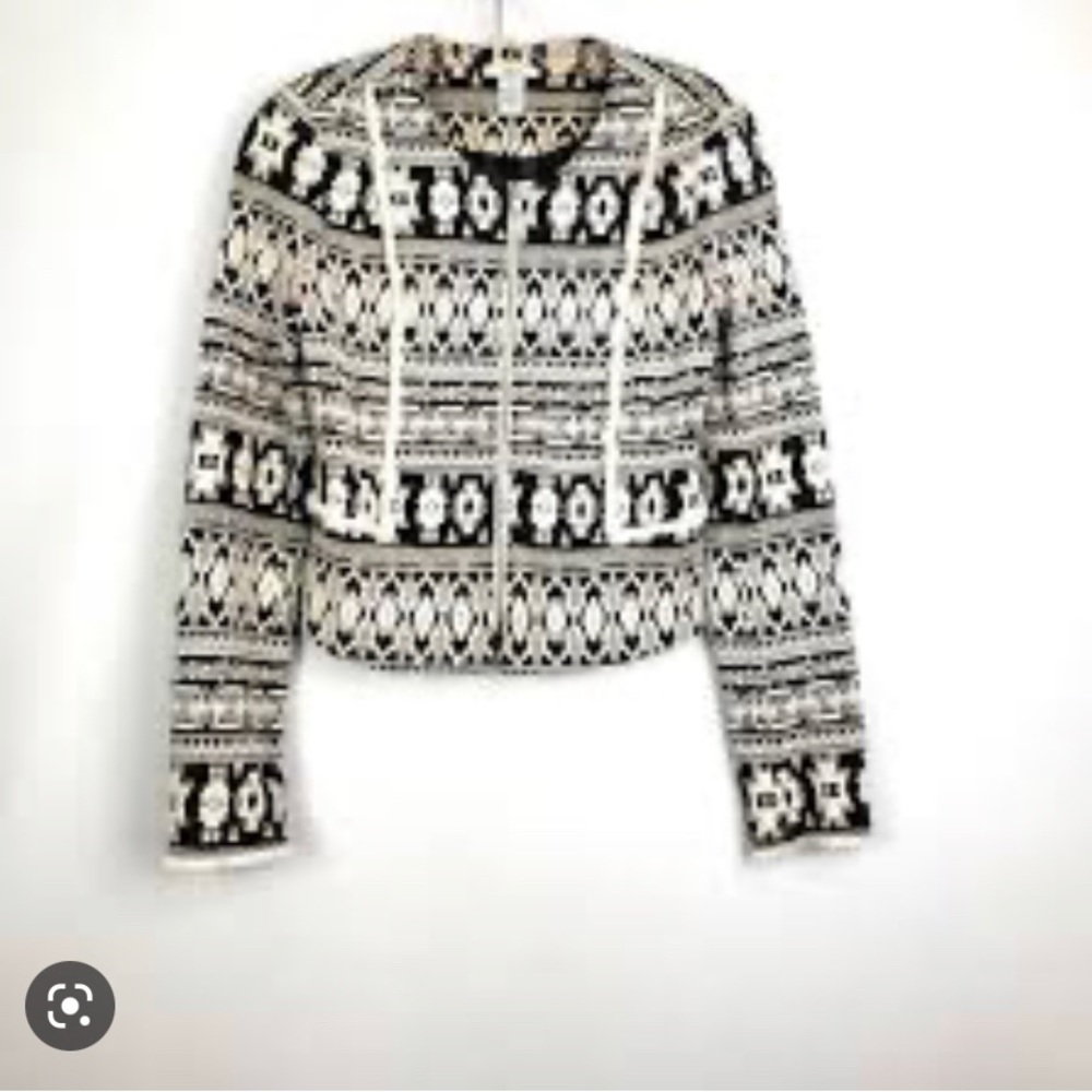 Bar Lii Jacket Zip Front Aztec Print